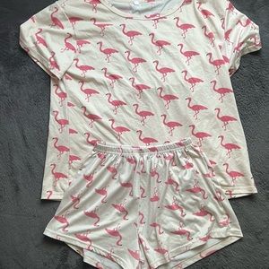 Matching flamingo pj set